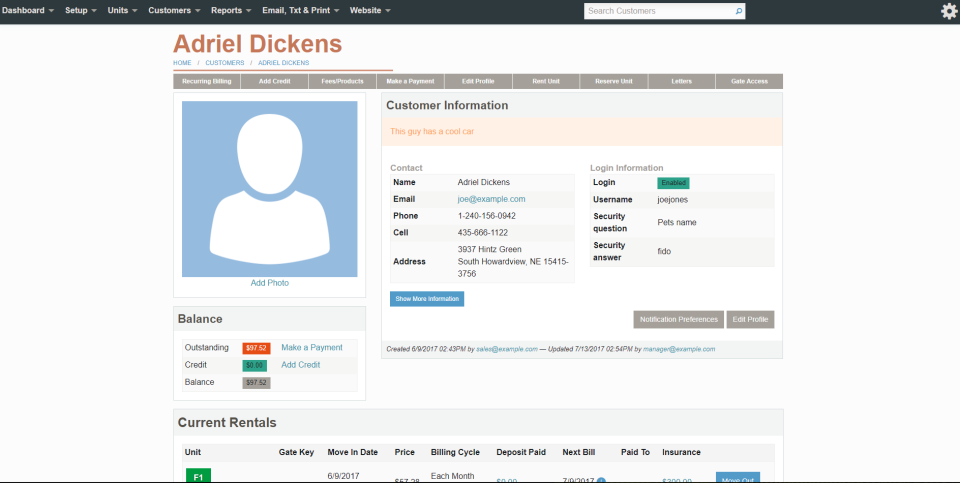 screenshot of Easy Storage Solutions